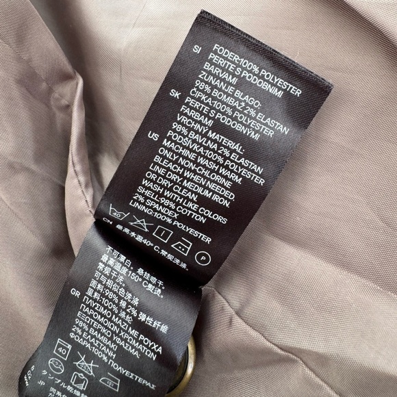 Military Studded Olive Green Jacket Size S Small 4 Steampunk Retro By H&M - Picture 9 of 10